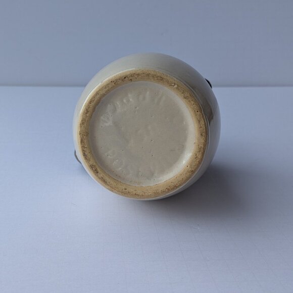 Vintage Roseville Pottery Pitcher Jug  6" Dark Brown and Cream RRP Co USA - Picture 11 of 16